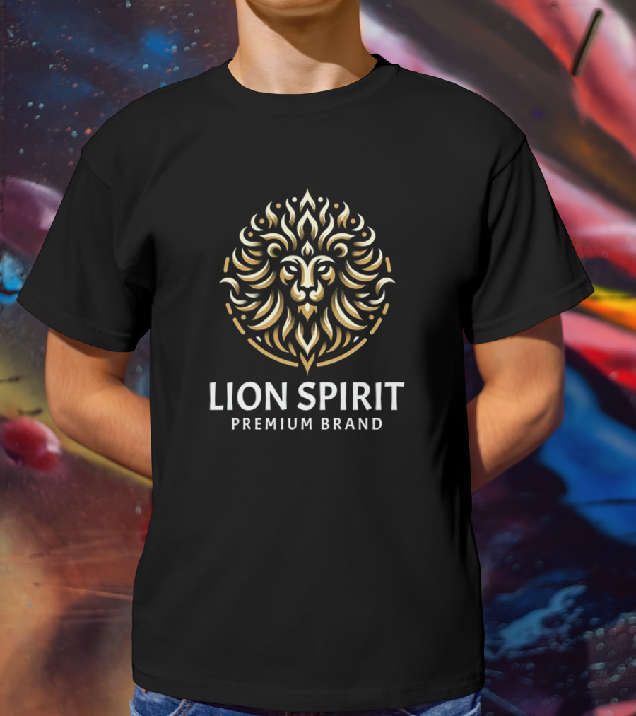 Lion Spirit Premium Brand Golden Flame T-Shirt