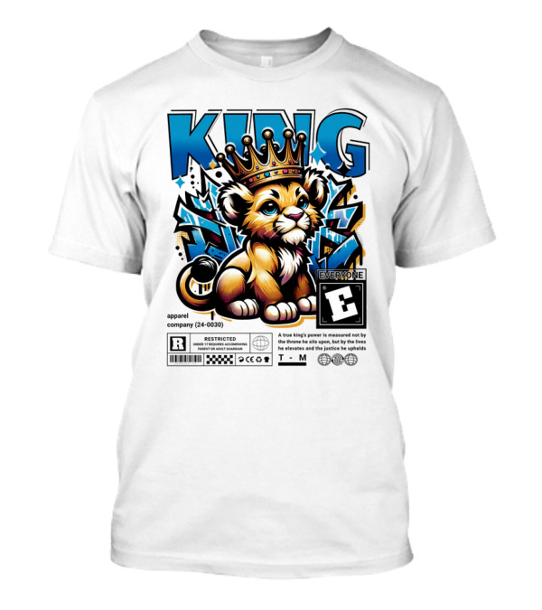 KING Apparel E Meme True Power Youthful Lion With Crown T-Shirt