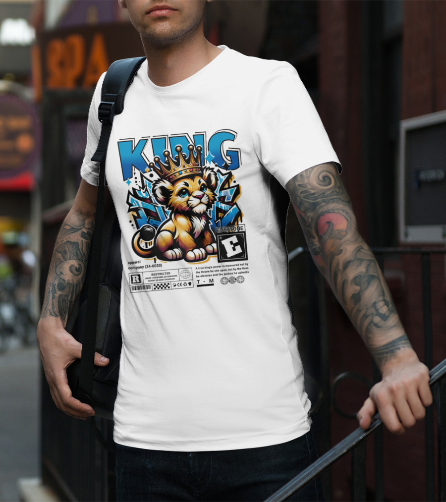 KING Apparel E Meme True Power Youthful Lion With Crown T-Shirt