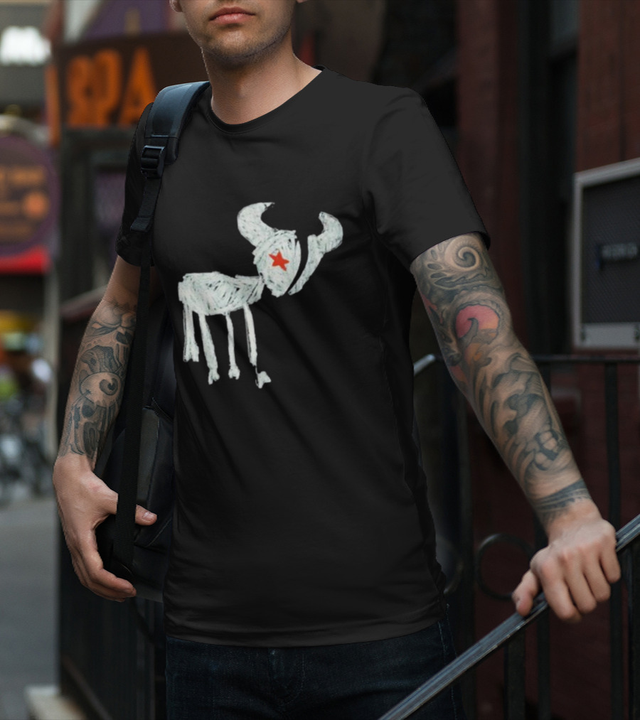 WeAreTexans Bull Design With Star For All Texans T-Shirt