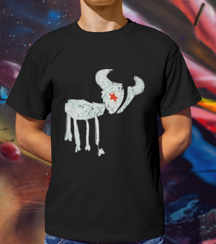 WeAreTexans Bull Design With Star For All Texans T-Shirt