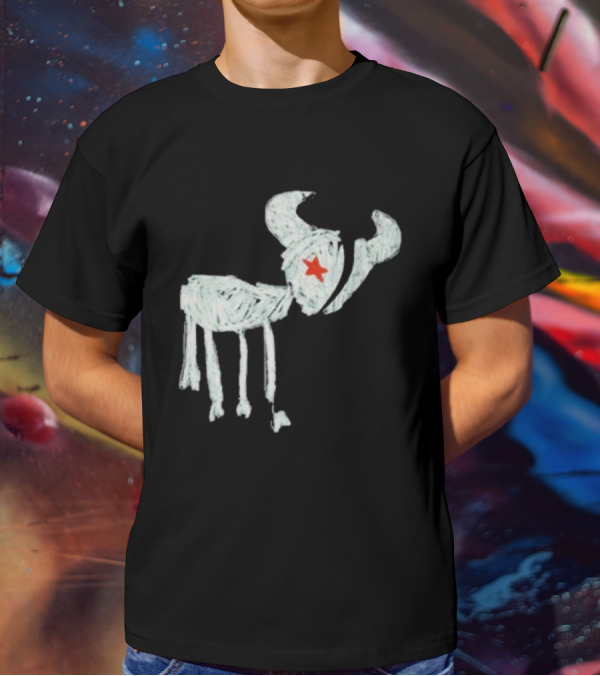 WeAreTexans Bull Design With Star For All Texans T-Shirt