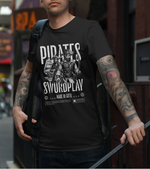Pirates Swordplay Made In Kittl Restricted High Seas Rulers T-Shirt