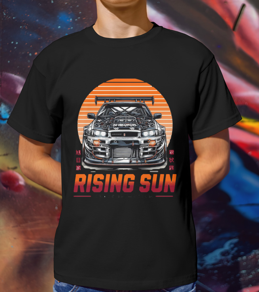 Rising Sun Grace In Motion Japanese Car Racing T-Shirt