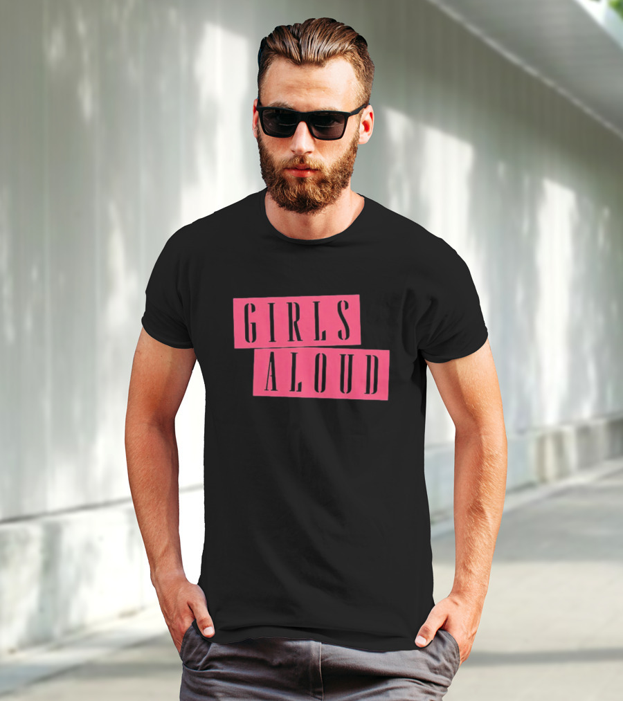 Girls Aloud Retro Stencil Block Text T-Shirt
