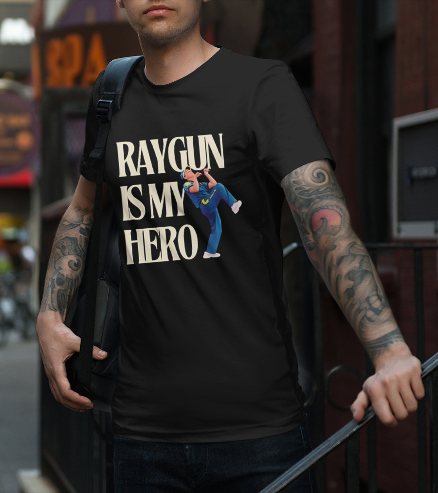 Raygun Is My Hero Pitching Pose T-Shirt