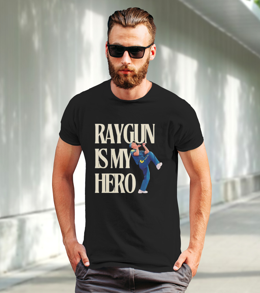 Raygun Is My Hero Pitching Pose T-Shirt