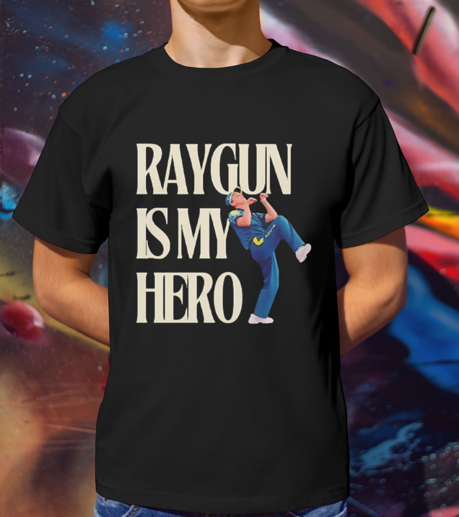 Raygun Is My Hero Pitching Pose T-Shirt