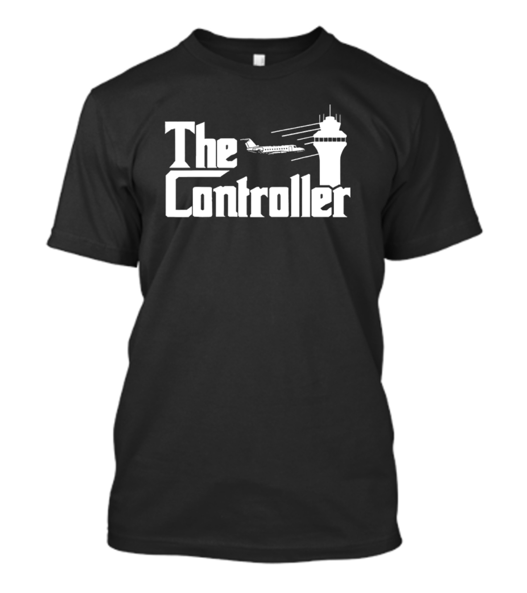 The Controller Air Traffic Control Tower And Aircraft T-Shirt