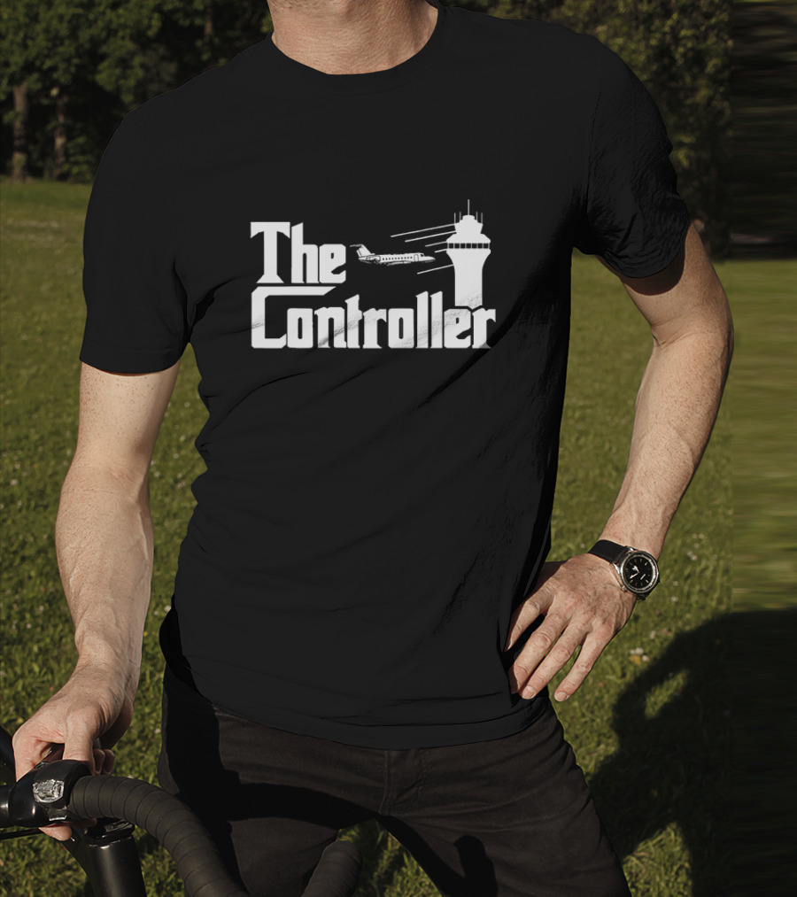 The Controller Air Traffic Control Tower And Aircraft T-Shirt