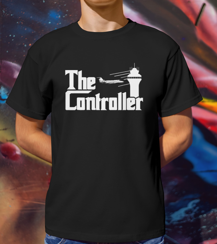 The Controller Air Traffic Control Tower And Aircraft T-Shirt