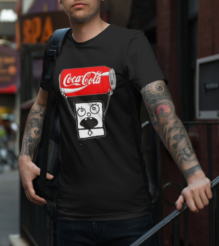 Doodlebob Holding Coca Cola Can T-Shirt