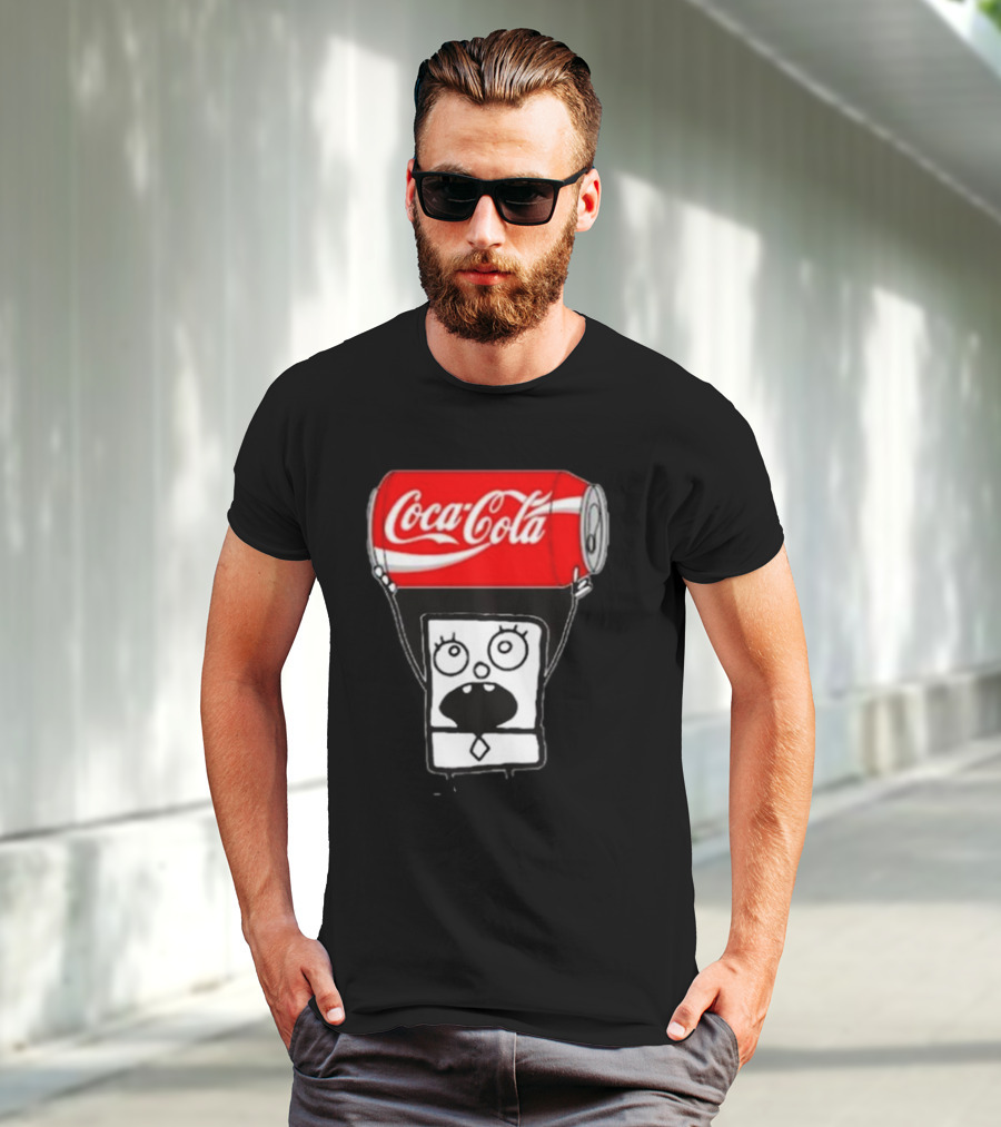 Doodlebob Holding Coca Cola Can T-Shirt