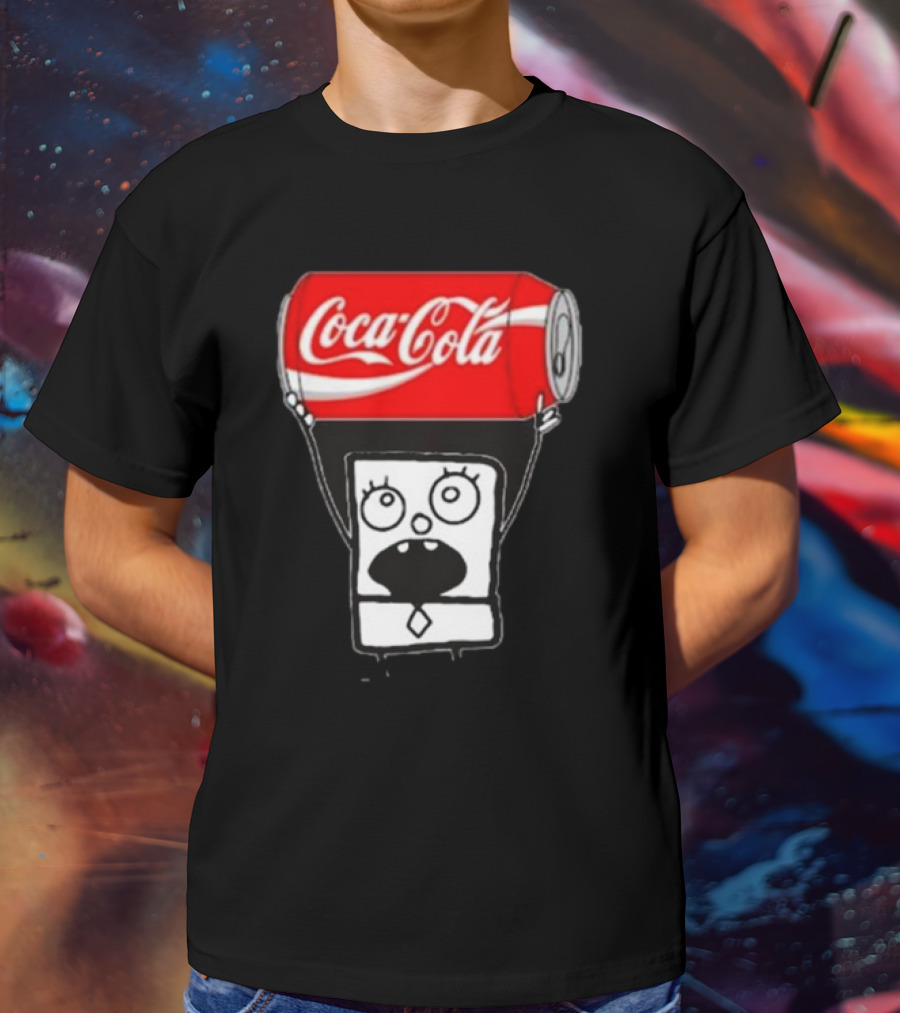 Doodlebob Holding Coca Cola Can T-Shirt