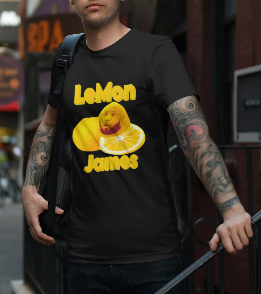 LeMon James Lebron James Face On Lemon T-Shirt
