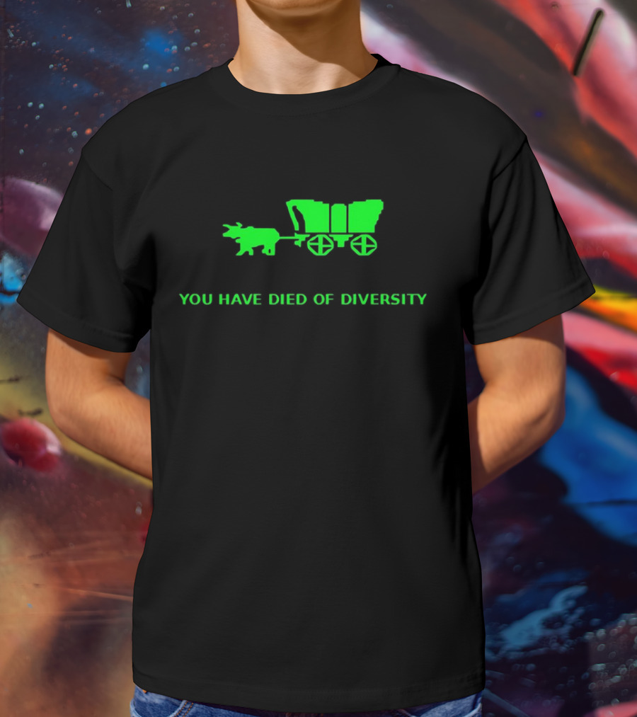 You Have Died Of Diversity Oregon Trail Pixel T-Shirt