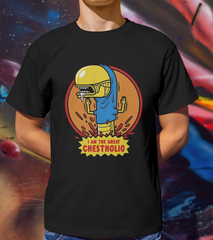 Alien Romulus Chestburster Beavis I Am The Great Chestholio T-Shirt