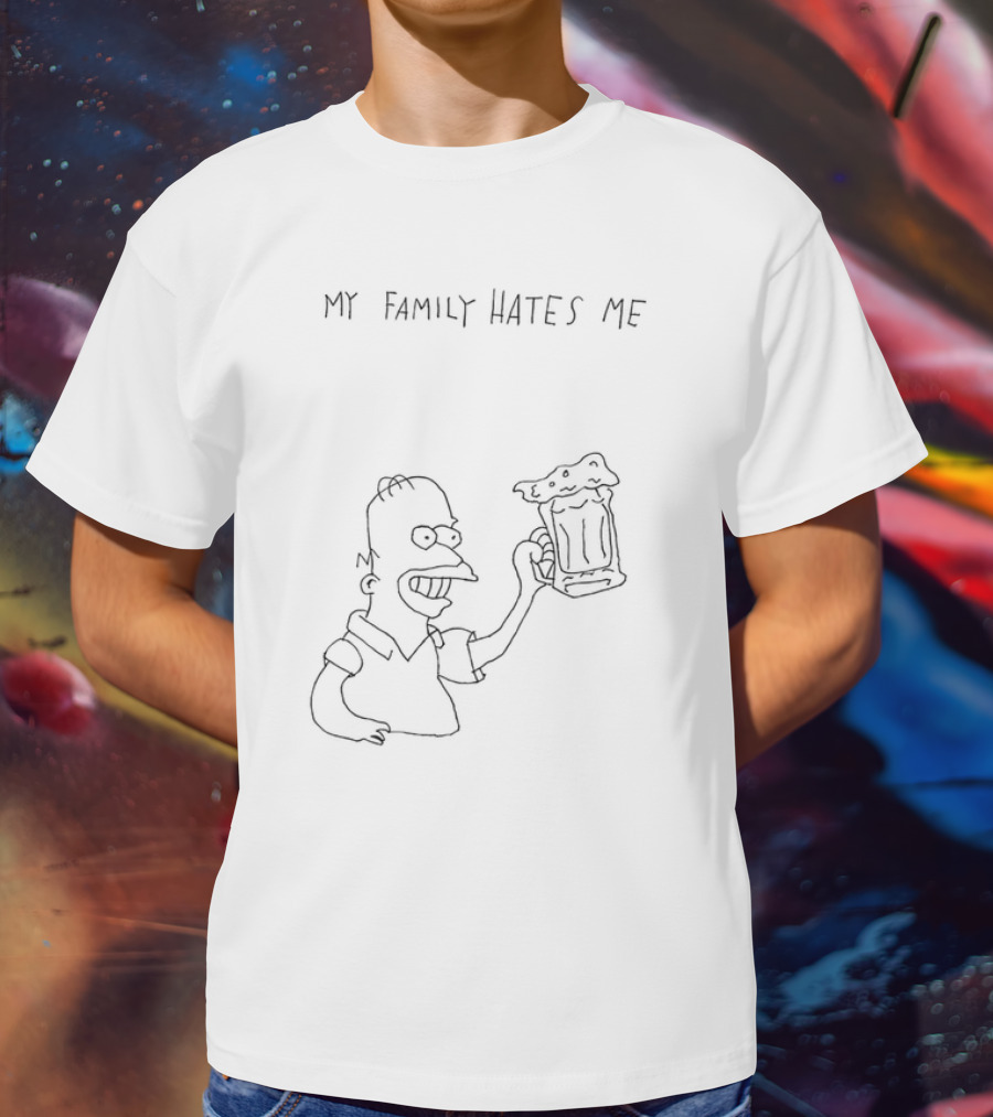 Homer Simpson My Family Hates Me Beer Mug T-Shirt