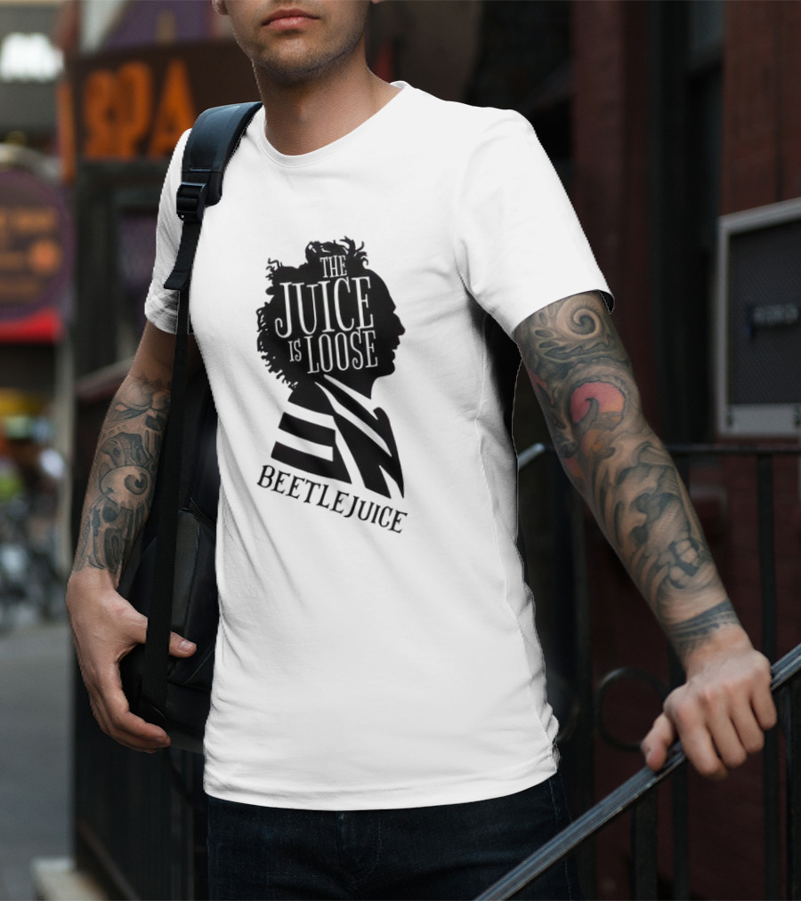 Beetlejuice The Juice Is Loose Silhouette Profile T-Shirt