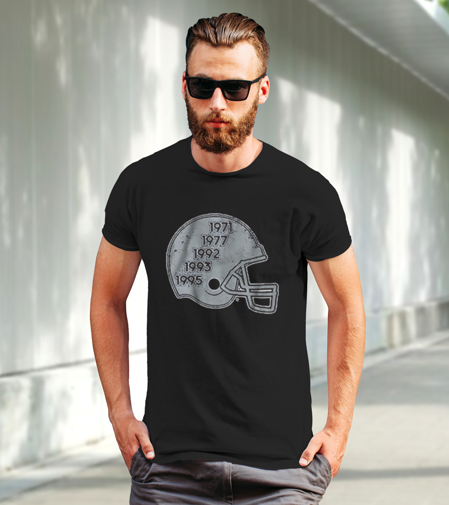 Dallas Football Glory Helmet 1971 1977 1992 1993 1995 T-Shirt