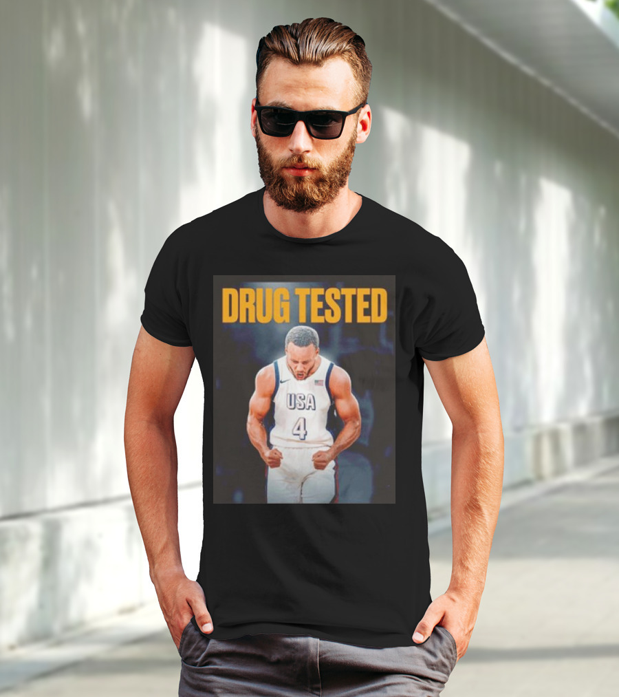Stephen Curry USA Basketball Drug Tested Gold Medal Performance T-Shirt