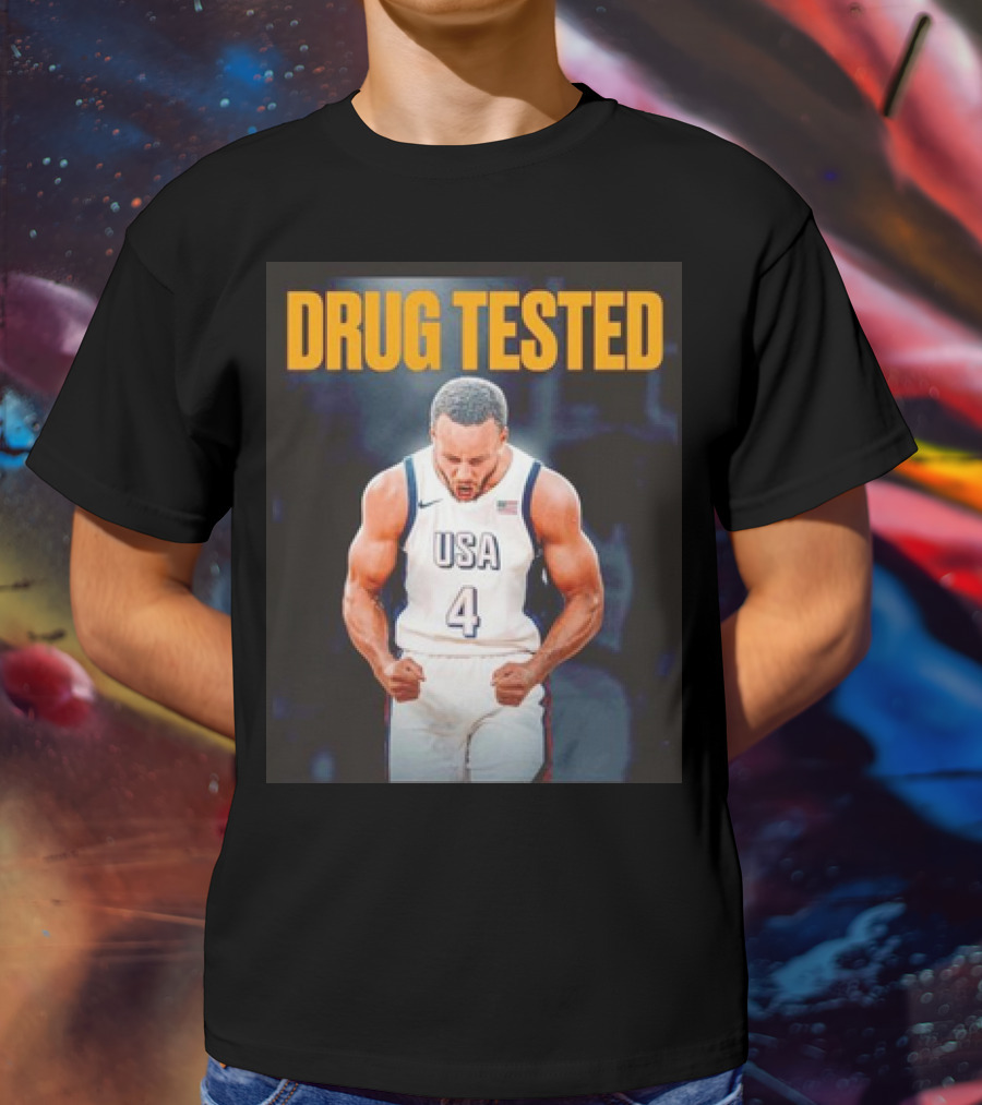 Stephen Curry USA Basketball Drug Tested Gold Medal Performance T-Shirt