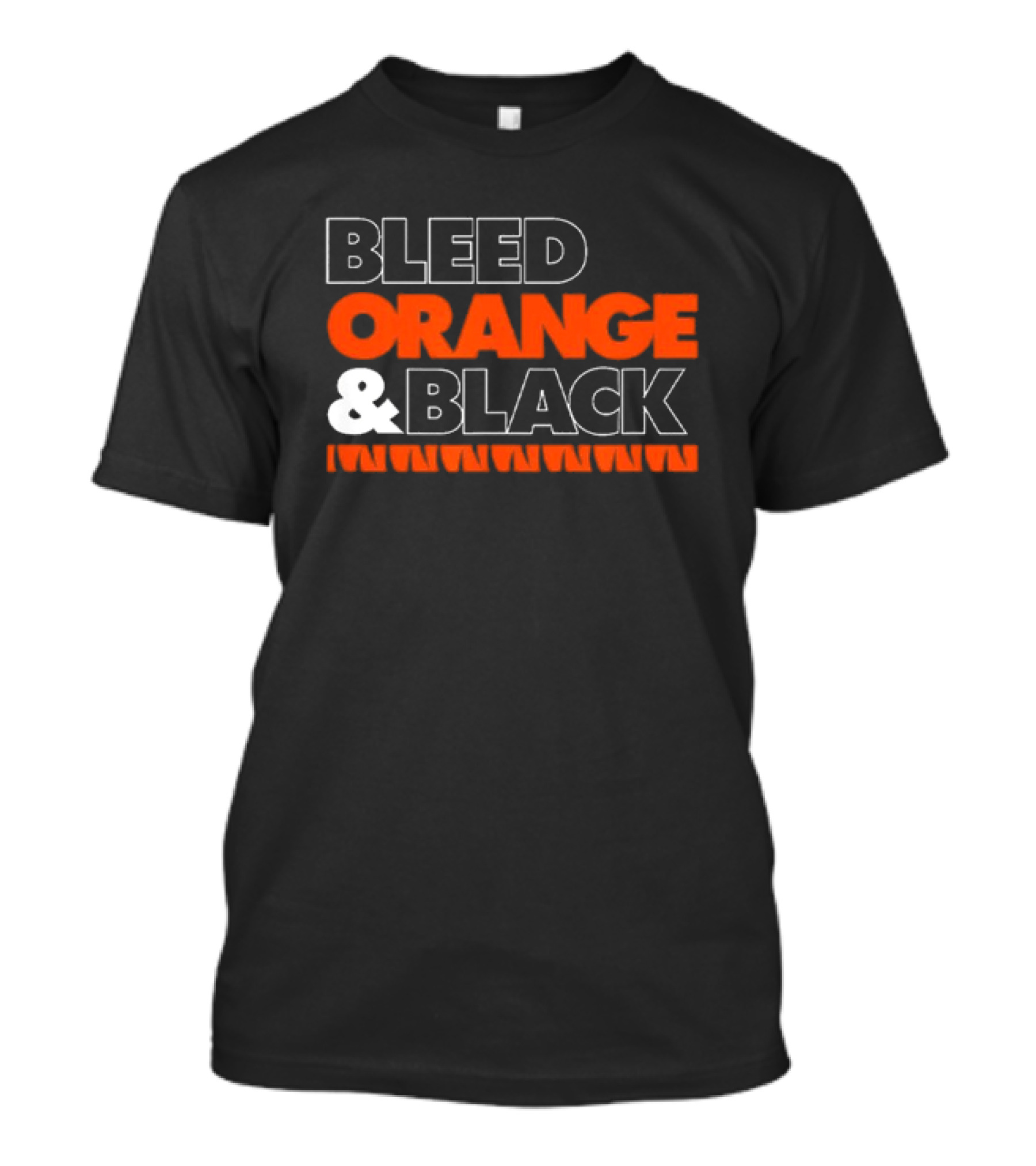 Bleed Orange And Black Team Spirit T-Shirt