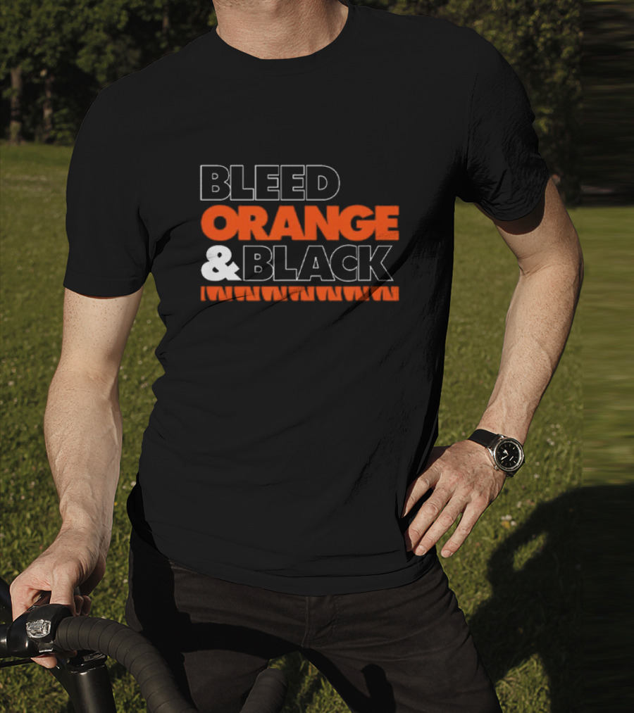 Bleed Orange And Black Team Spirit T-Shirt