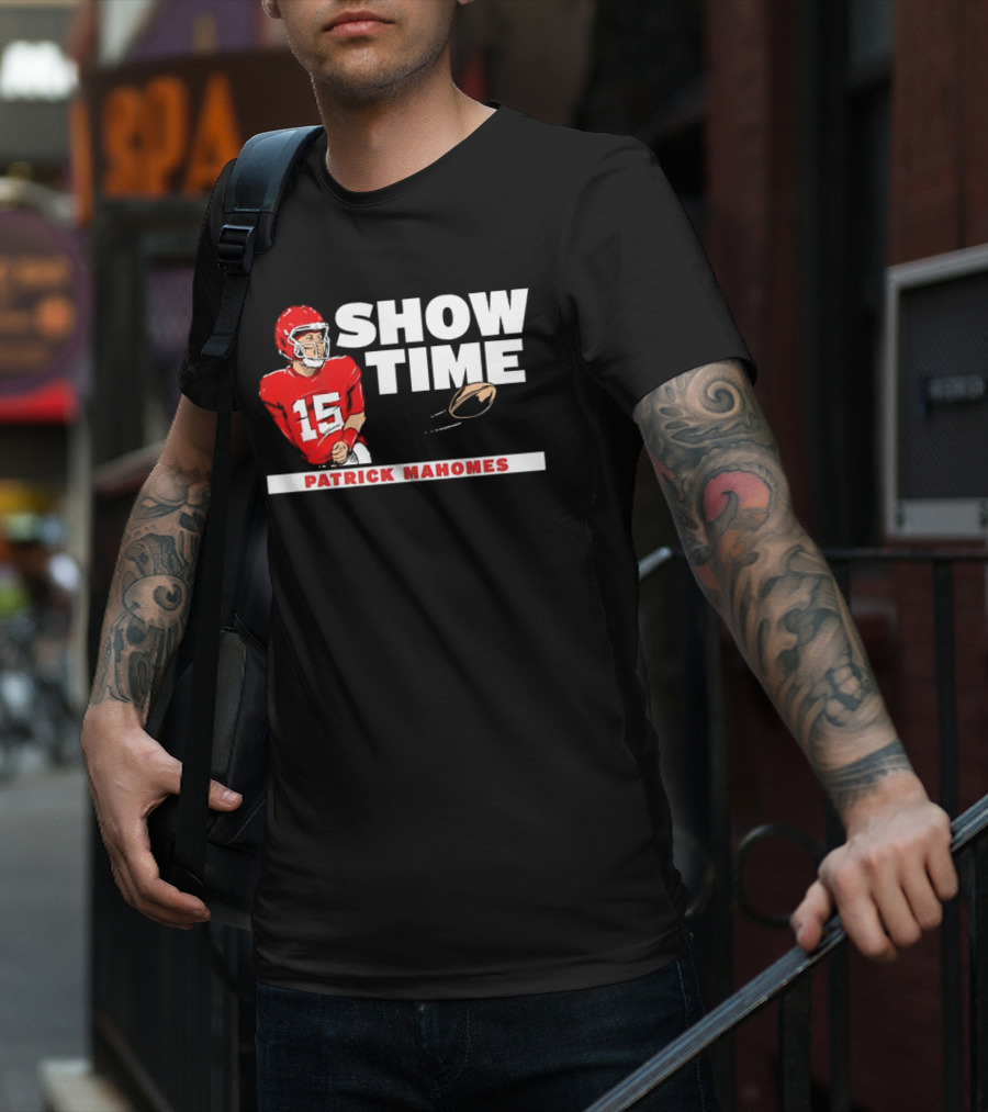 Patrick Mahomes Showtime Kansas City Chiefs Number 15 Football T-Shirt