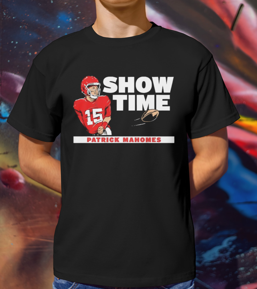 Patrick Mahomes Showtime Kansas City Chiefs Number 15 Football T-Shirt