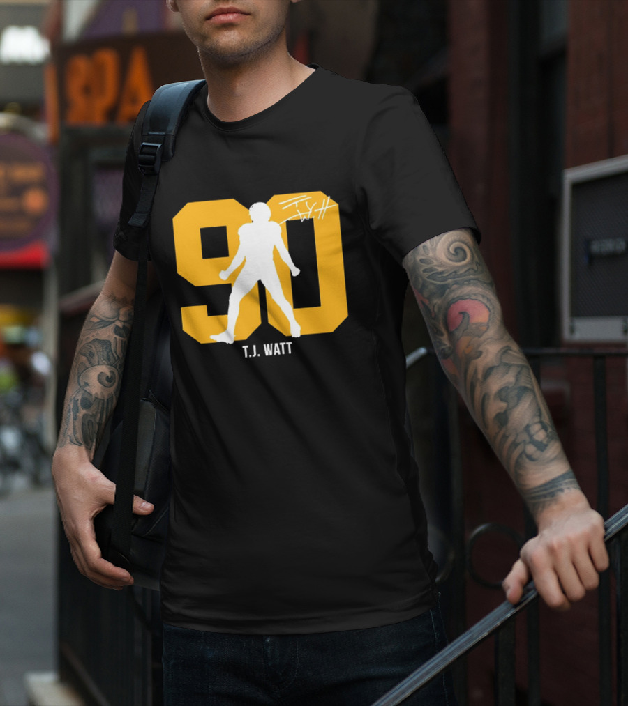 T.J. Watt 90 Silo Signature Number T-Shirt