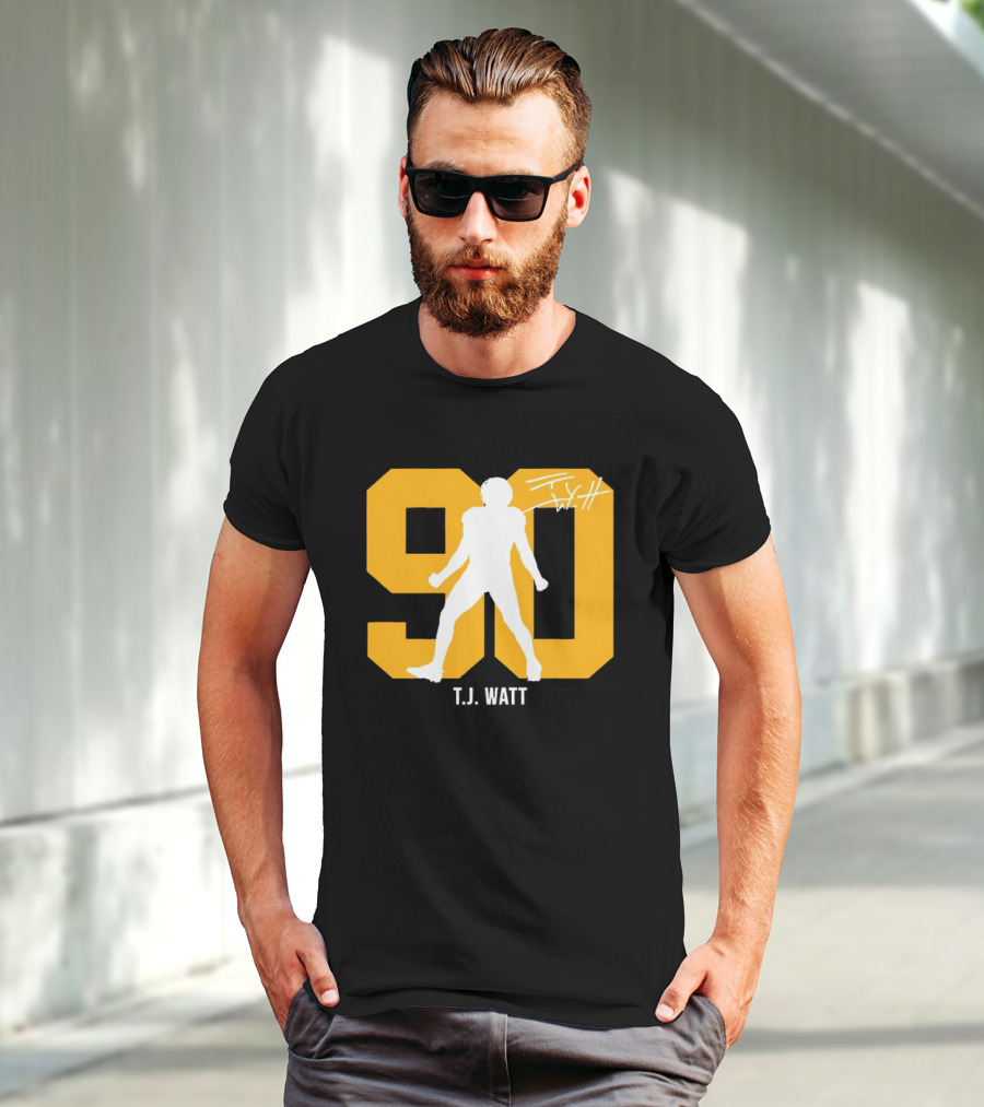 T.J. Watt 90 Silo Signature Number T-Shirt