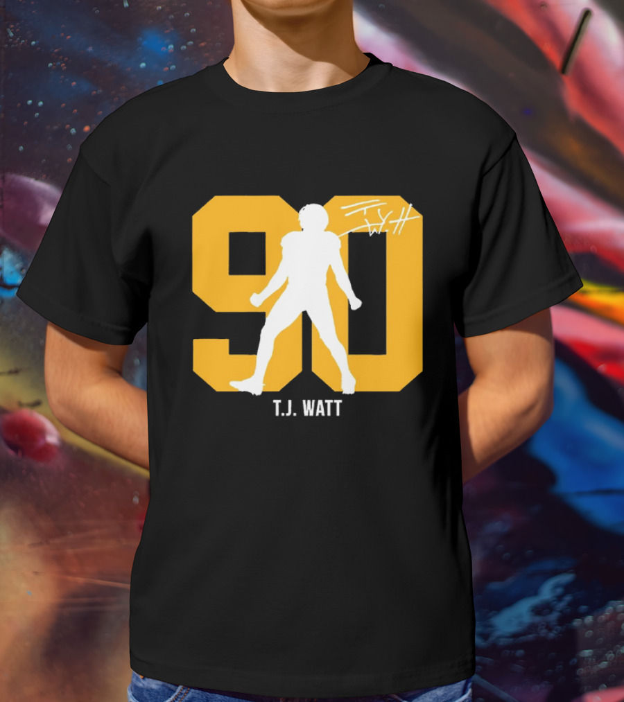 T.J. Watt 90 Silo Signature Number T-Shirt
