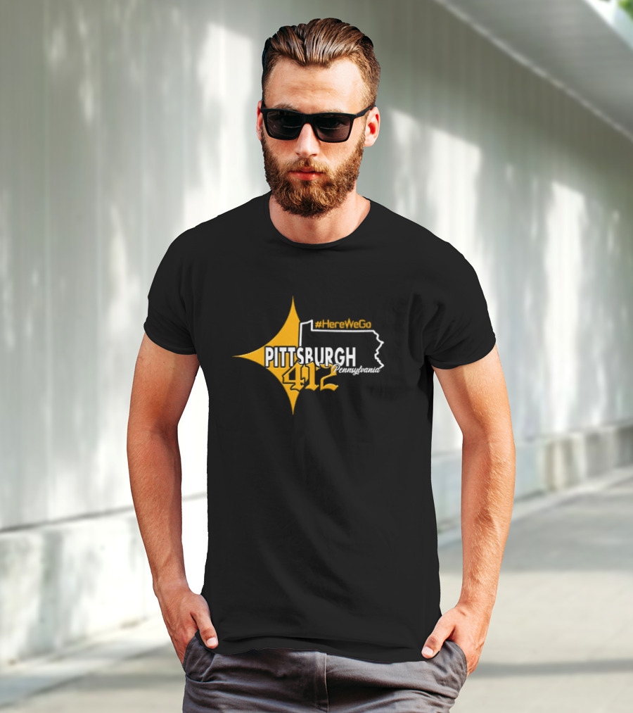 HereWeGo Pittsburgh 412 Pennsylvania T-Shirt