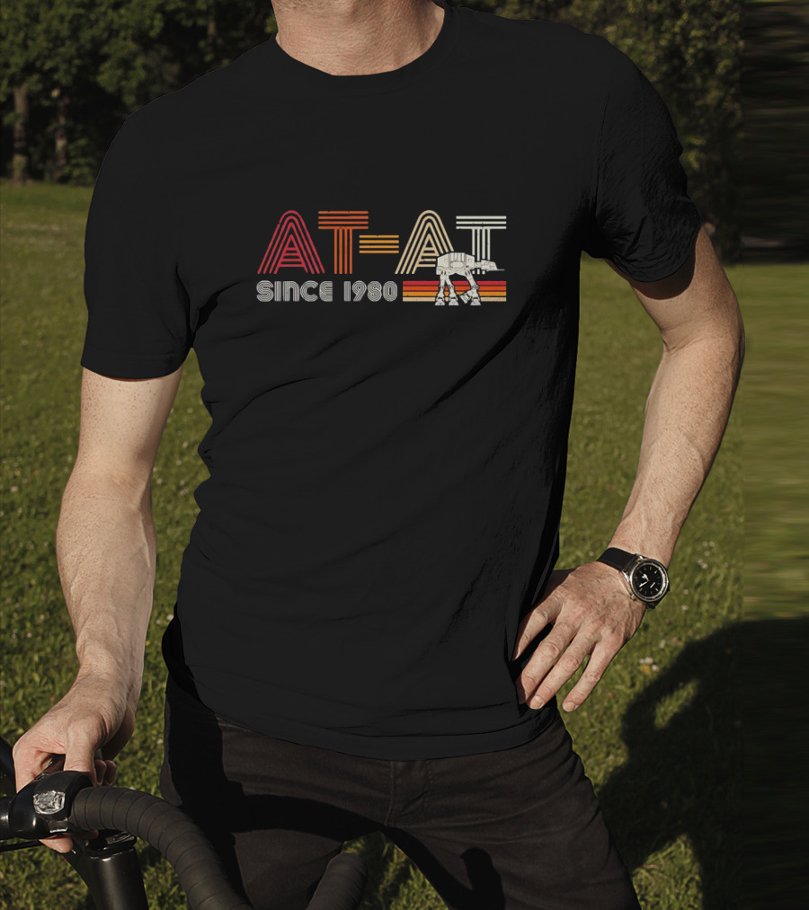 AT-AT Since 1980 Star Wars The Empire Strikes Back Retro Stripes T-Shirt
