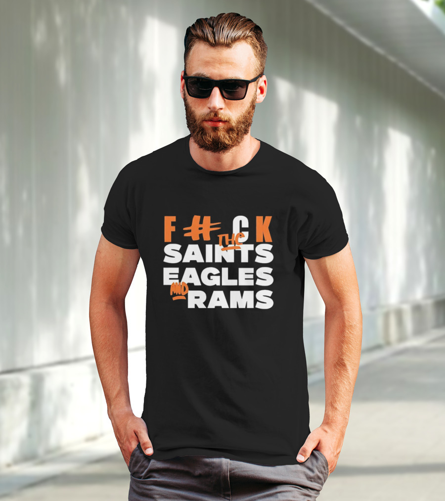 F The Saints Eagles And Rams T-Shirt