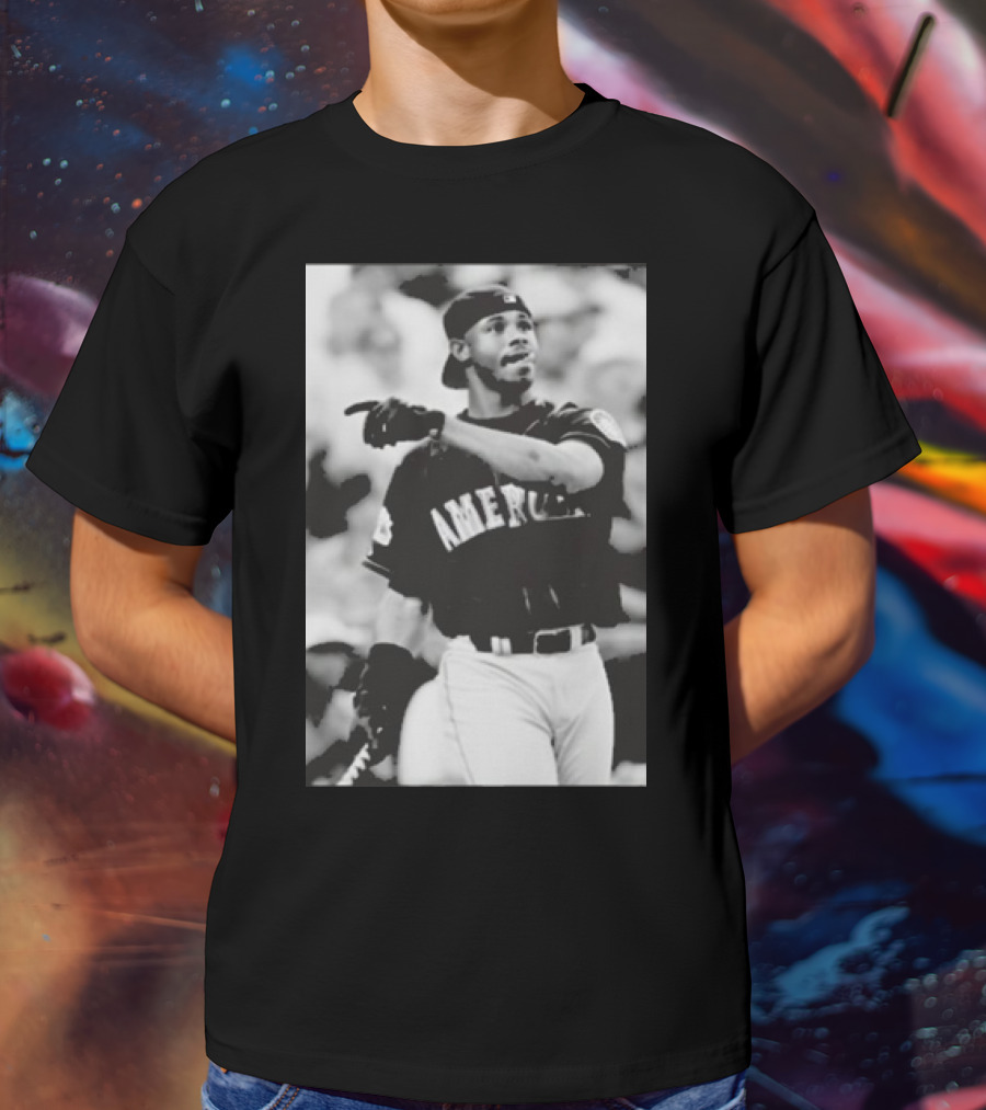 Mina Kimes Wearing Ken Griffey Jr. Baseball America Jersey T-Shirt