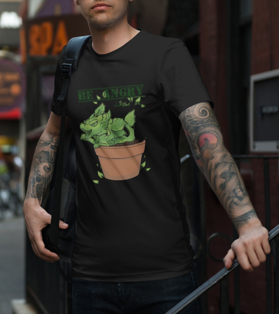 Mint Dragon Be Angry Like Minty In Pot With Leaves T-Shirt