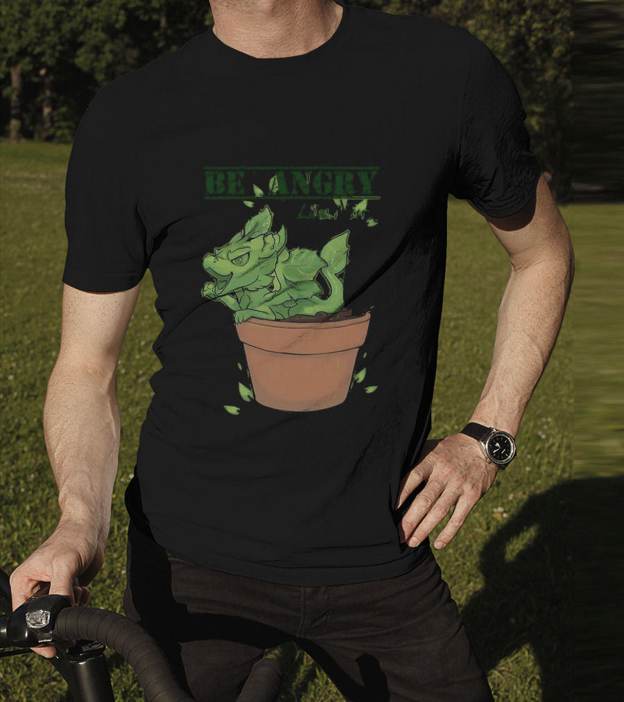 Mint Dragon Be Angry Like Minty In Pot With Leaves T-Shirt