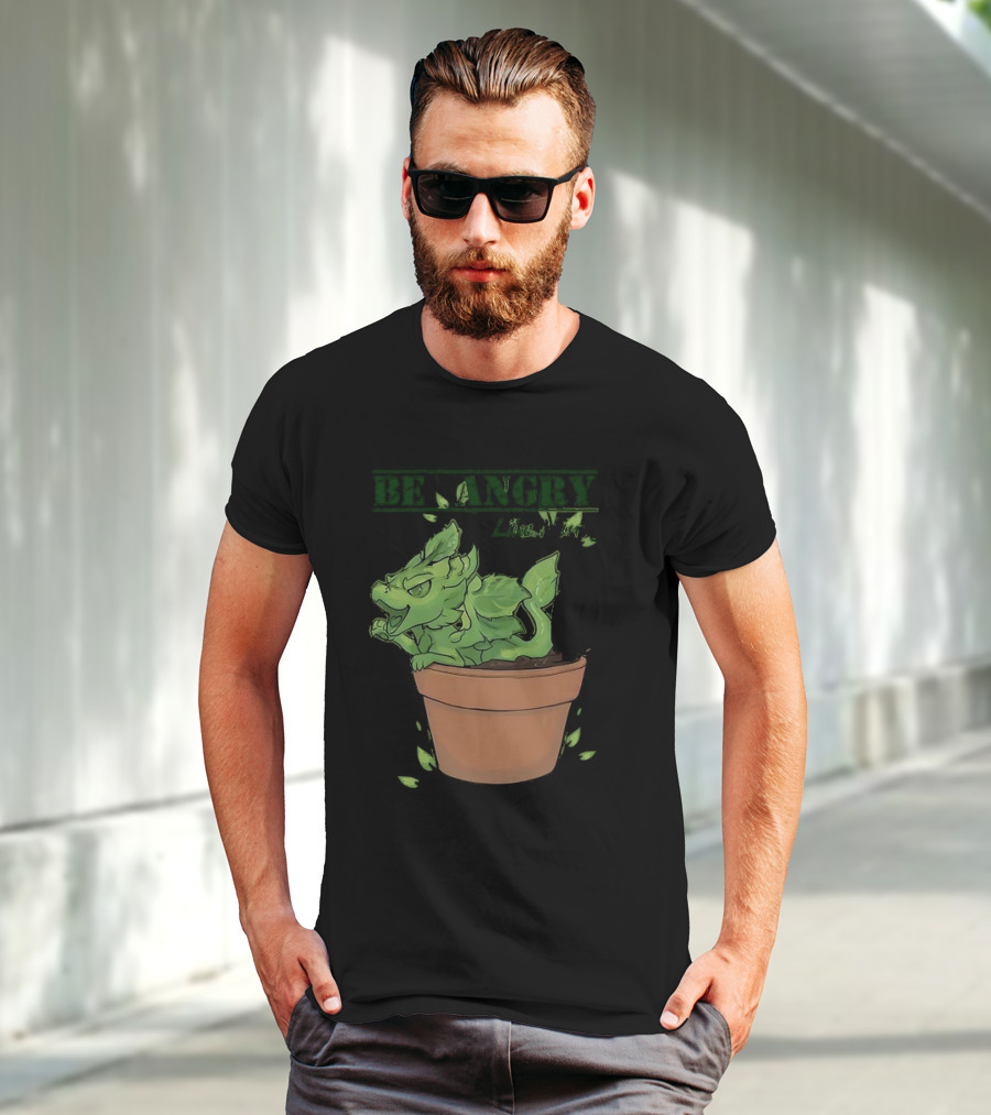 Mint Dragon Be Angry Like Minty In Pot With Leaves T-Shirt