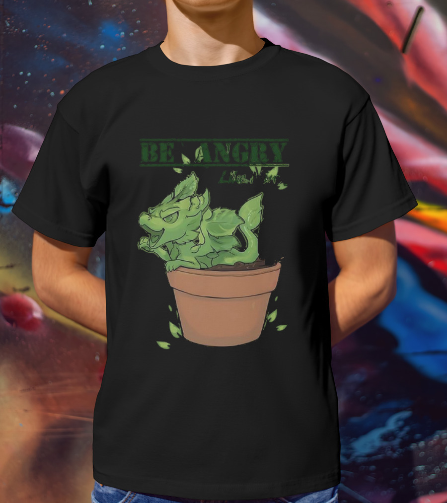 Mint Dragon Be Angry Like Minty In Pot With Leaves T-Shirt