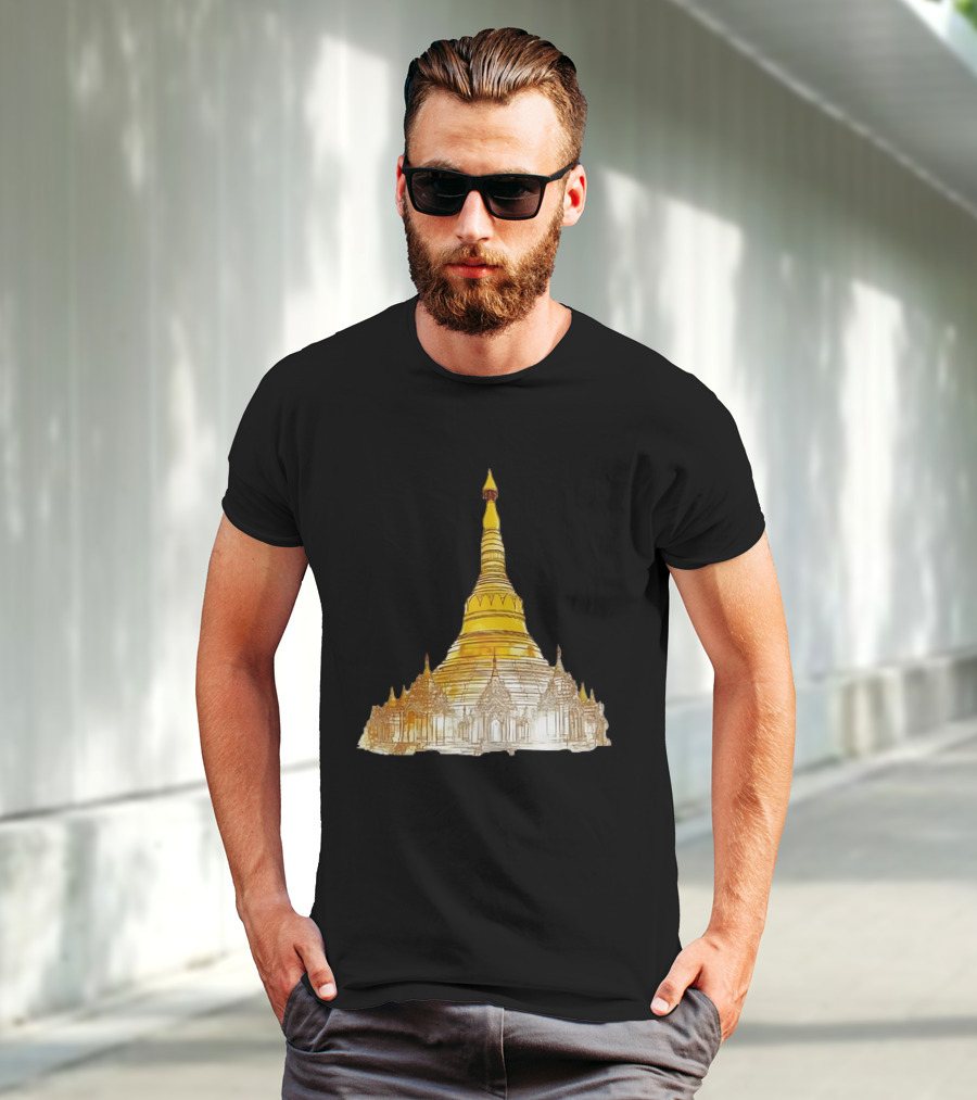 Neuschwanstein Castle Myanmar Pagoda T-Shirt