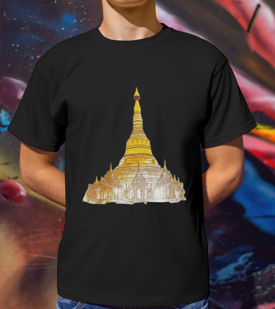 Neuschwanstein Castle Myanmar Pagoda T-Shirt