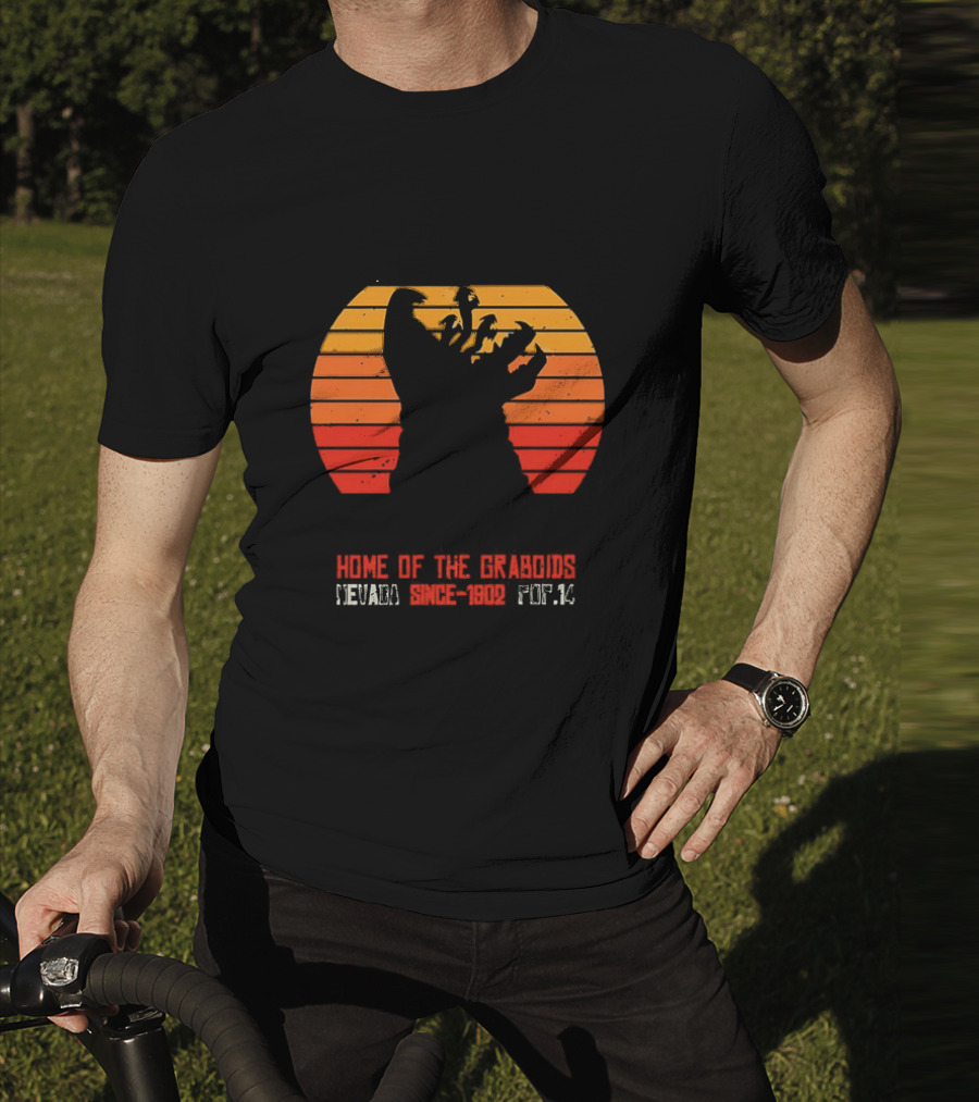 Perfection Nevada Home Of The Graboids Since 1902 Pop 14 Vintage Sunset T-Shirt