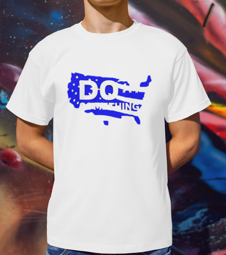 DO SOMETHING USA Flag Map T-Shirt