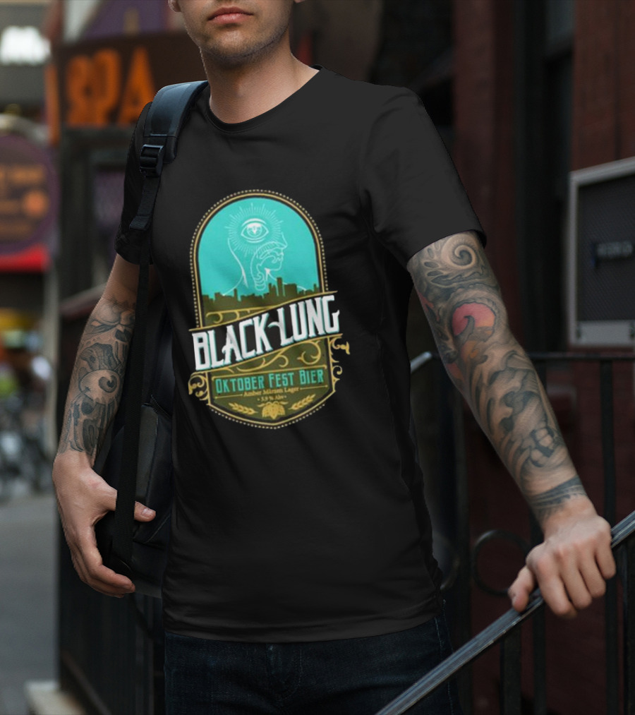 Black Lung Oktoberfest Fest Bier Amber Märzen Lager 5.5 Abv T-Shirt