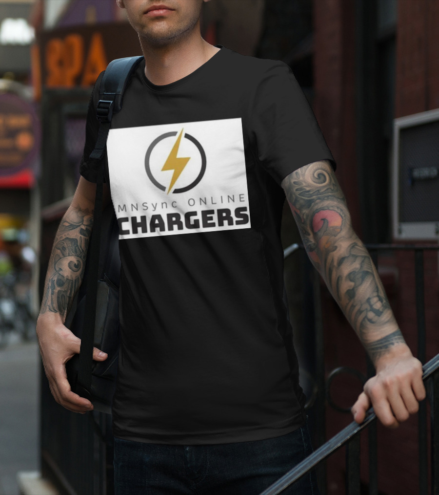 MNSync Online Chargers Lightning Bolt Emblem T-Shirt