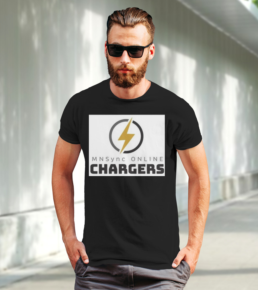 MNSync Online Chargers Lightning Bolt Emblem T-Shirt