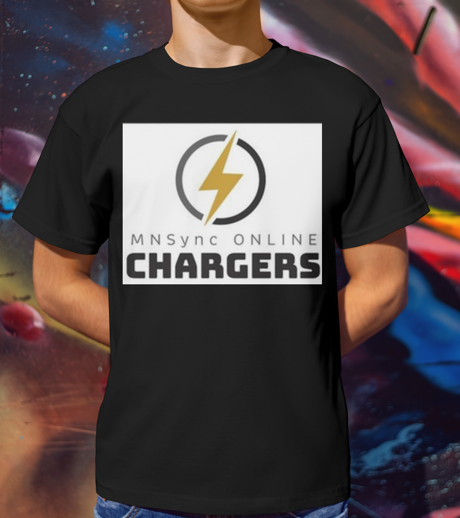 MNSync Online Chargers Lightning Bolt Emblem T-Shirt