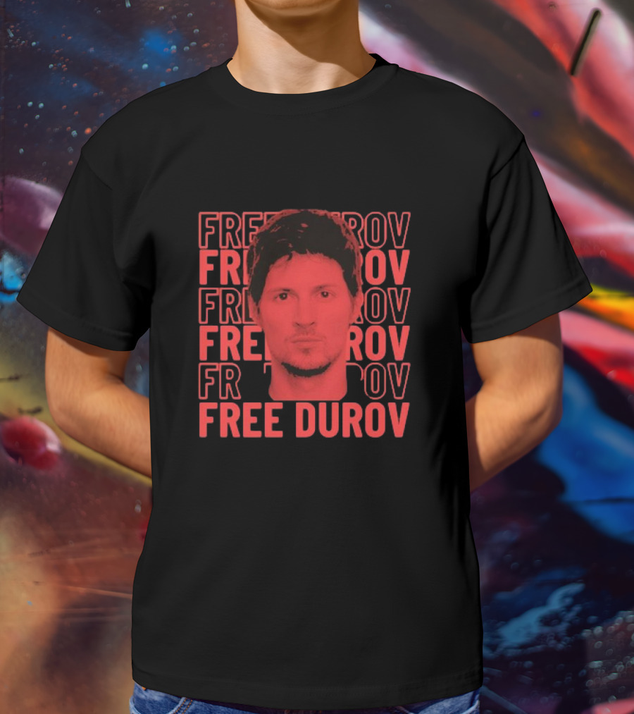 FREE DUROV Pavel Durov Stacked Repeat T-Shirt